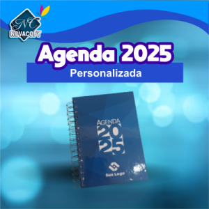 Agenda Personalizada 2025 17x22cm MIOLO COLORIDO Capa Dura + miolo sulfite colorido 75g ( 365 páginas ) 17X22CM    