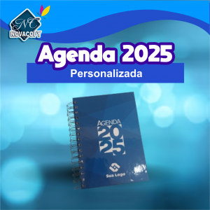 Agenda Personalizada 2025 Capa Dura + miolo sulfite preto e branco 75g ( 365 páginas ) A5    