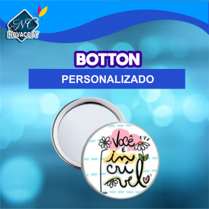 Botton Personalizado 5,5cm COM ESPELHO      