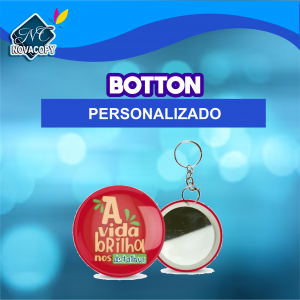 Botton Personalizado 5,5cm COM ESPELHO E CHAVEIRO      